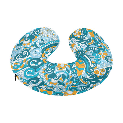 Funky Retro Pattern Print Design A03 U-Shaped Travel Neck Pillow