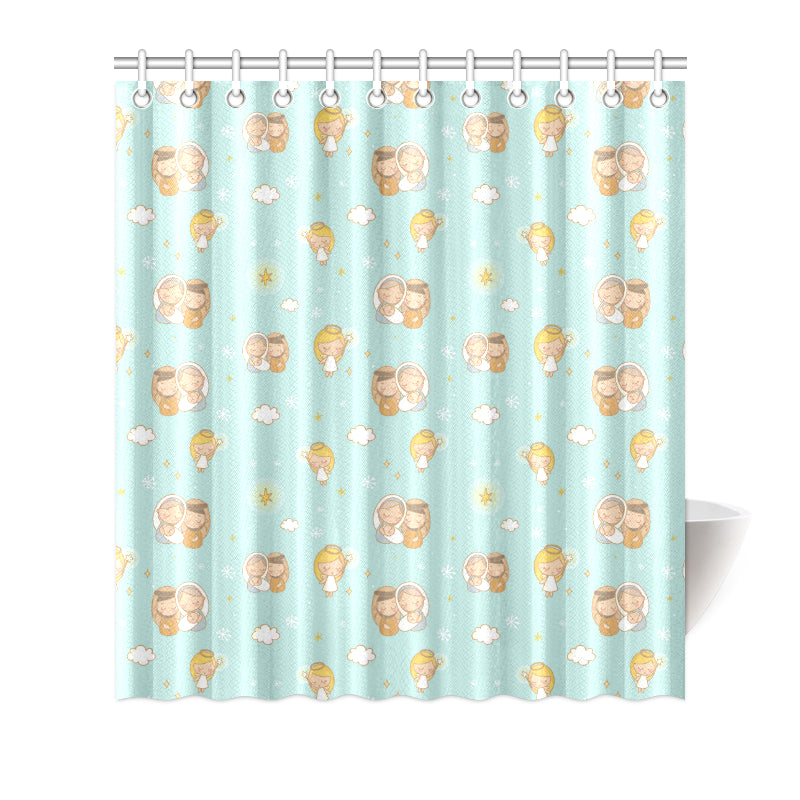 Christian Pattern Print Design 01 Shower Curtain