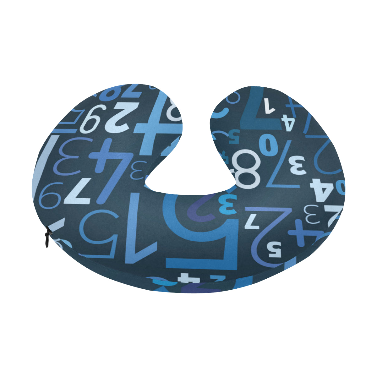 Number Pattern Print Design A02 U-Shaped Travel Neck Pillow