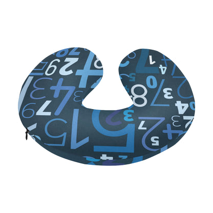 Number Pattern Print Design A02 U-Shaped Travel Neck Pillow