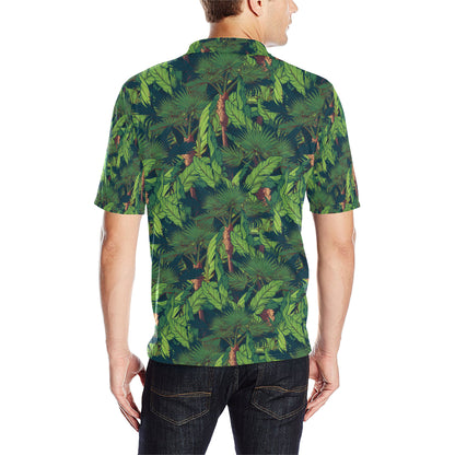 Rainforest Pattern Print Design A01 Men Polo Shirt