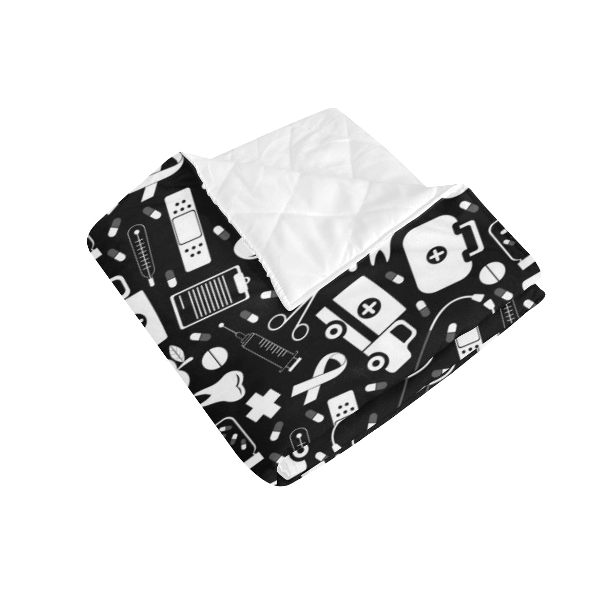 Medical Pattern Print Design 01 Premium Quilt