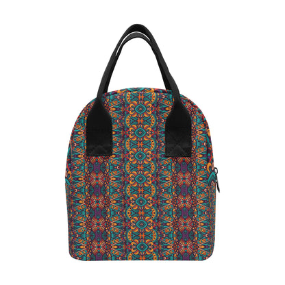 Ethnic Style Print Pattern Insulated Lunch Bag