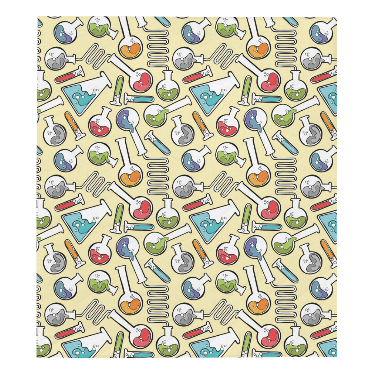 Chemical Pattern Print Design 04 Premium Quilt