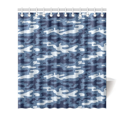 Jean Camouflage Pattern Print Design 05 Shower Curtain