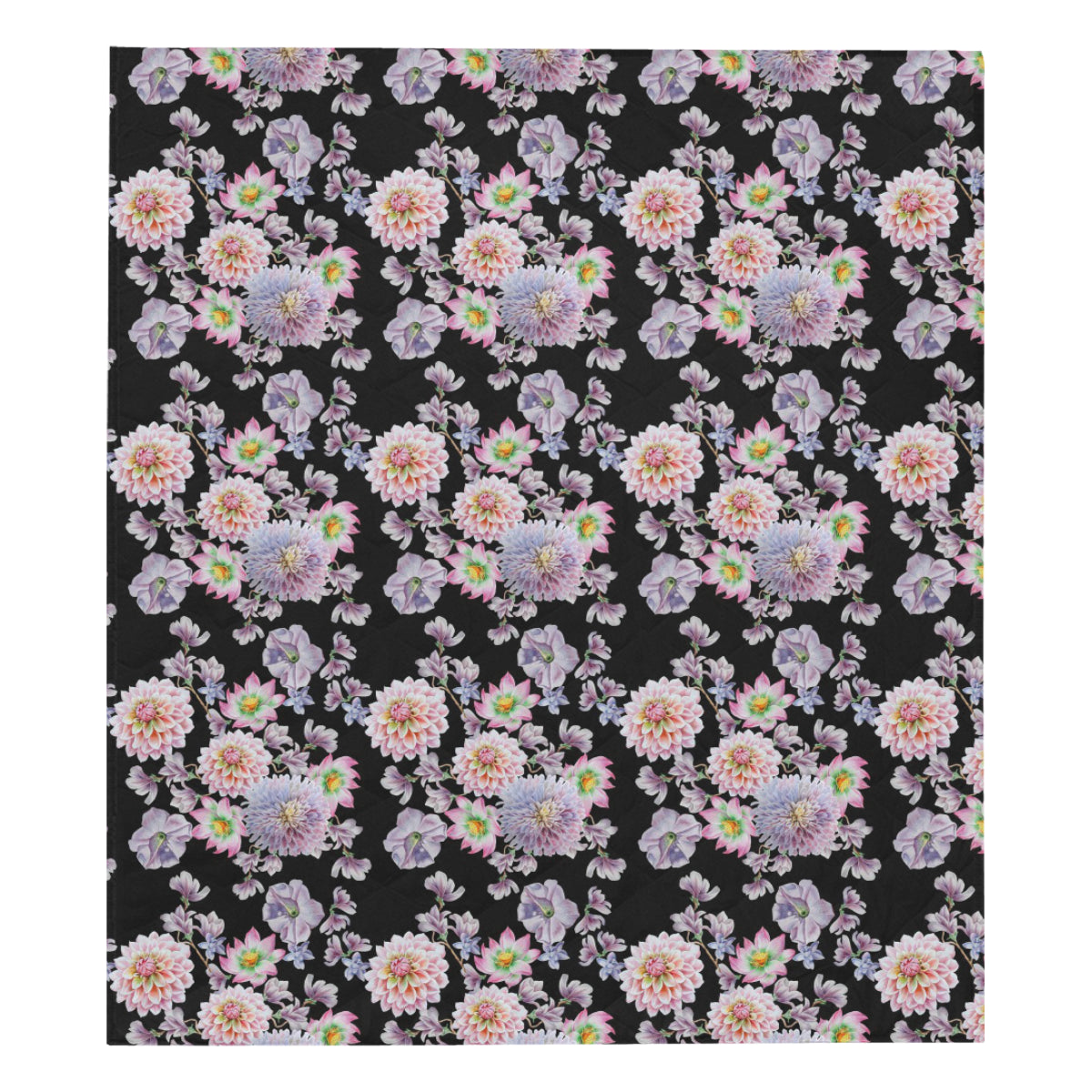 Dahlia Pattern Print Design DH012 Premium Quilt