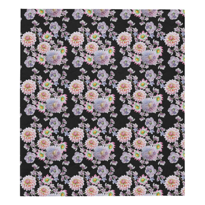 Dahlia Pattern Print Design DH012 Premium Quilt