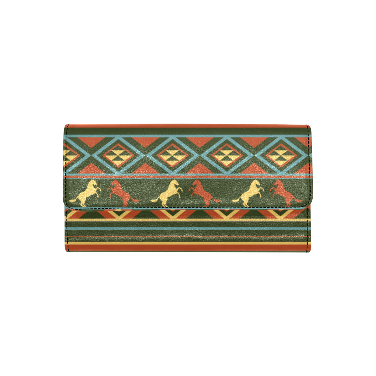 Horse Western Pattern Women's Trifold Wallet