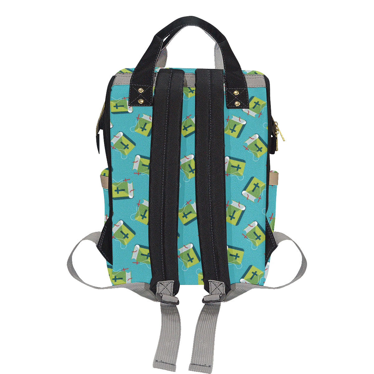 Bible Pattern Print Design 01 Diaper Bag Backpack