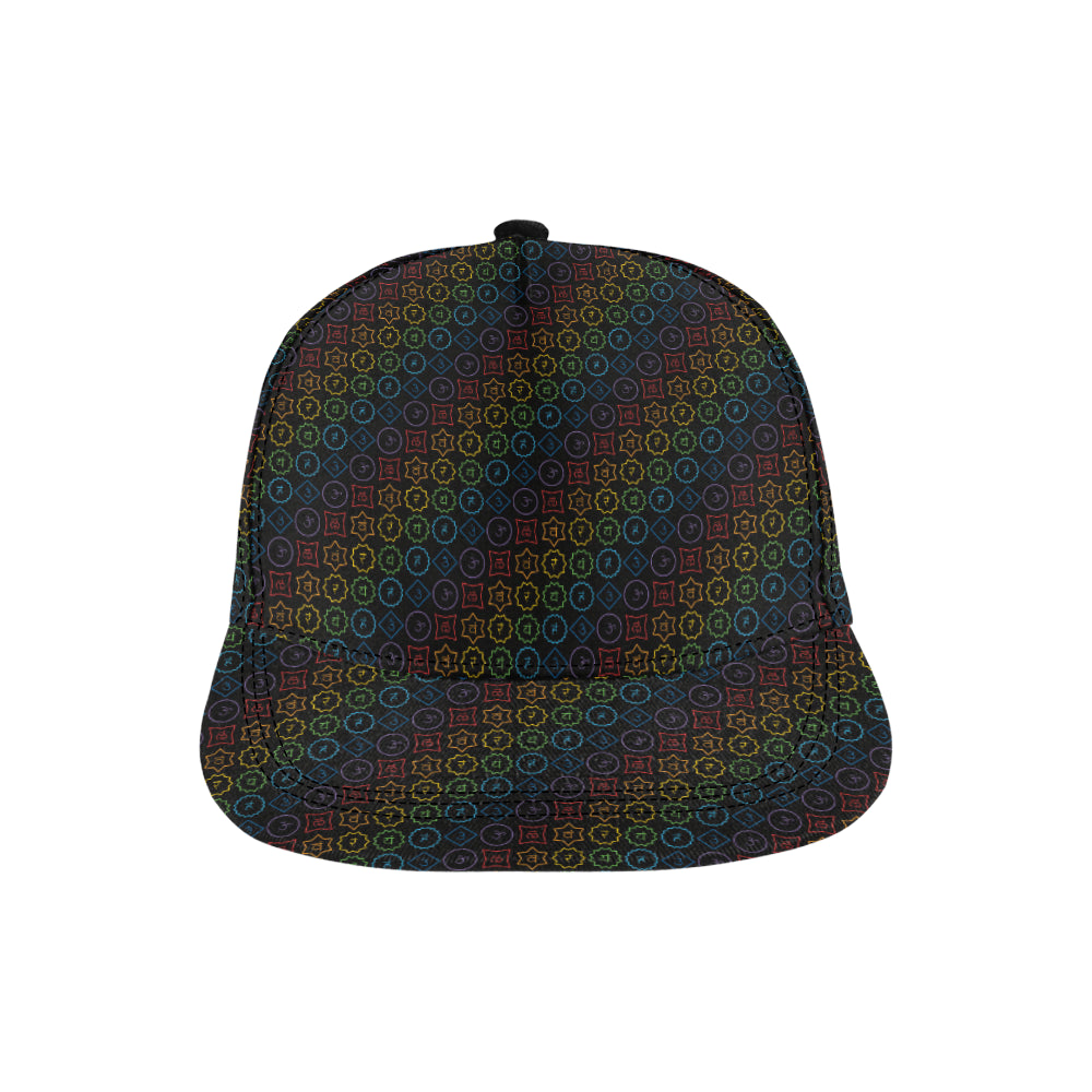 Chakra Colorful Symbol Pattern Snapback Cap