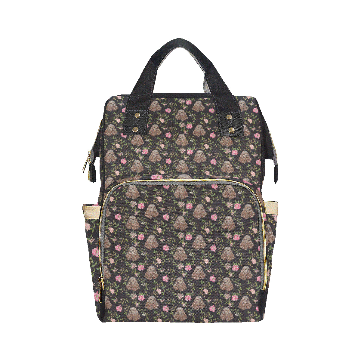 Cocker Pattern Print Design 03 Diaper Bag Backpack