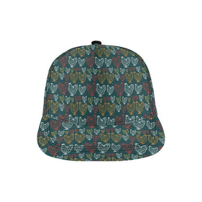 Rooster Hand Draw Design Snapback Cap