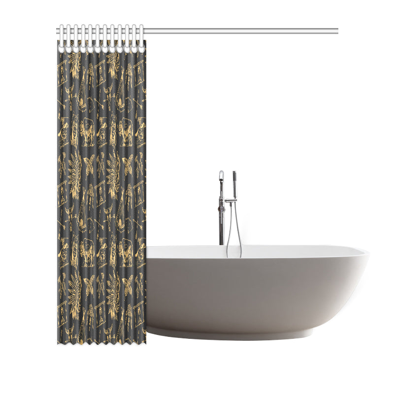 American indian Gold Style Shower Curtain