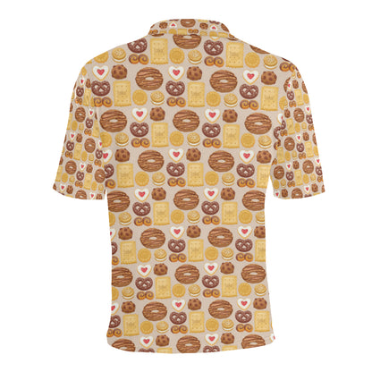 Cookie Pattern Print Design 02 Men Polo Shirt