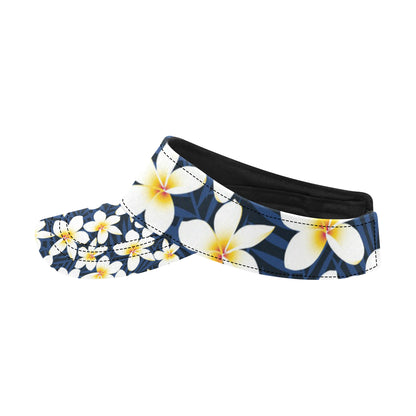 Plumeria Pattern Print Design PM026 Unisex Sun Visor