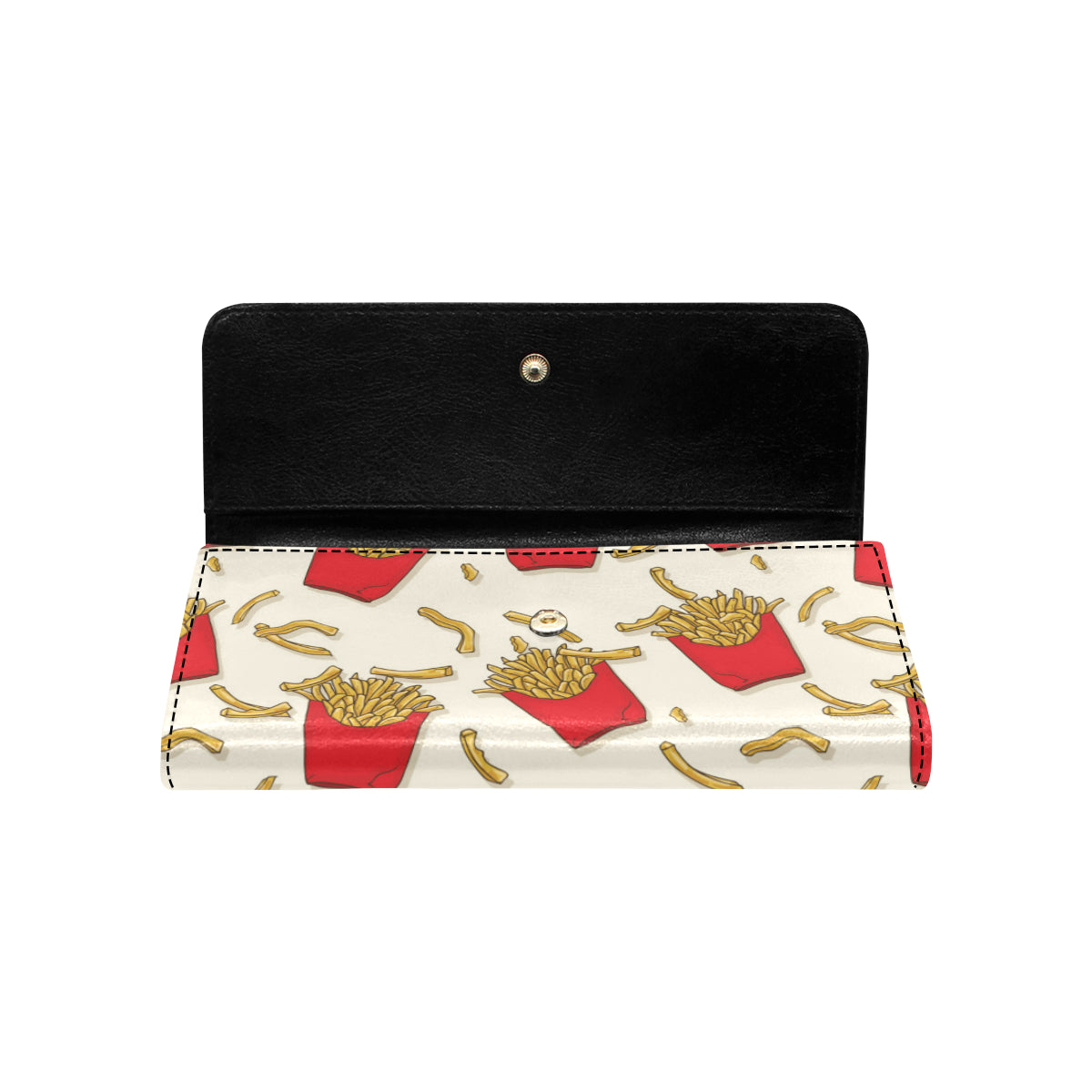 French Fried Pattern Print Design 01 Women's Trifold Wallet