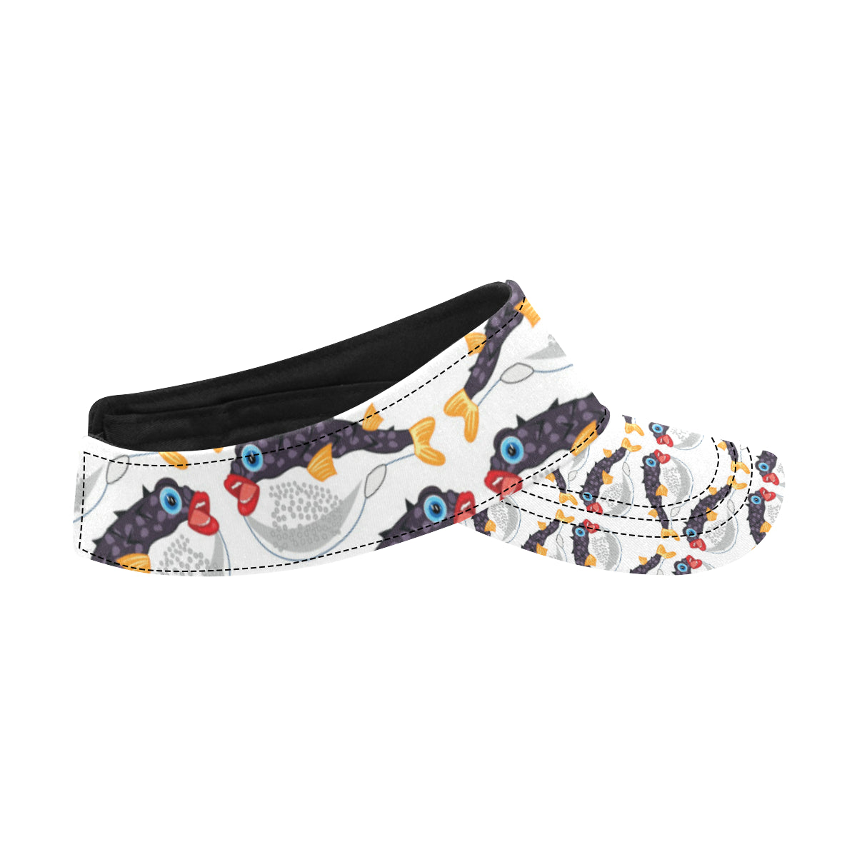 Fugu Pattern Print Design 03 Unisex Sun Visor