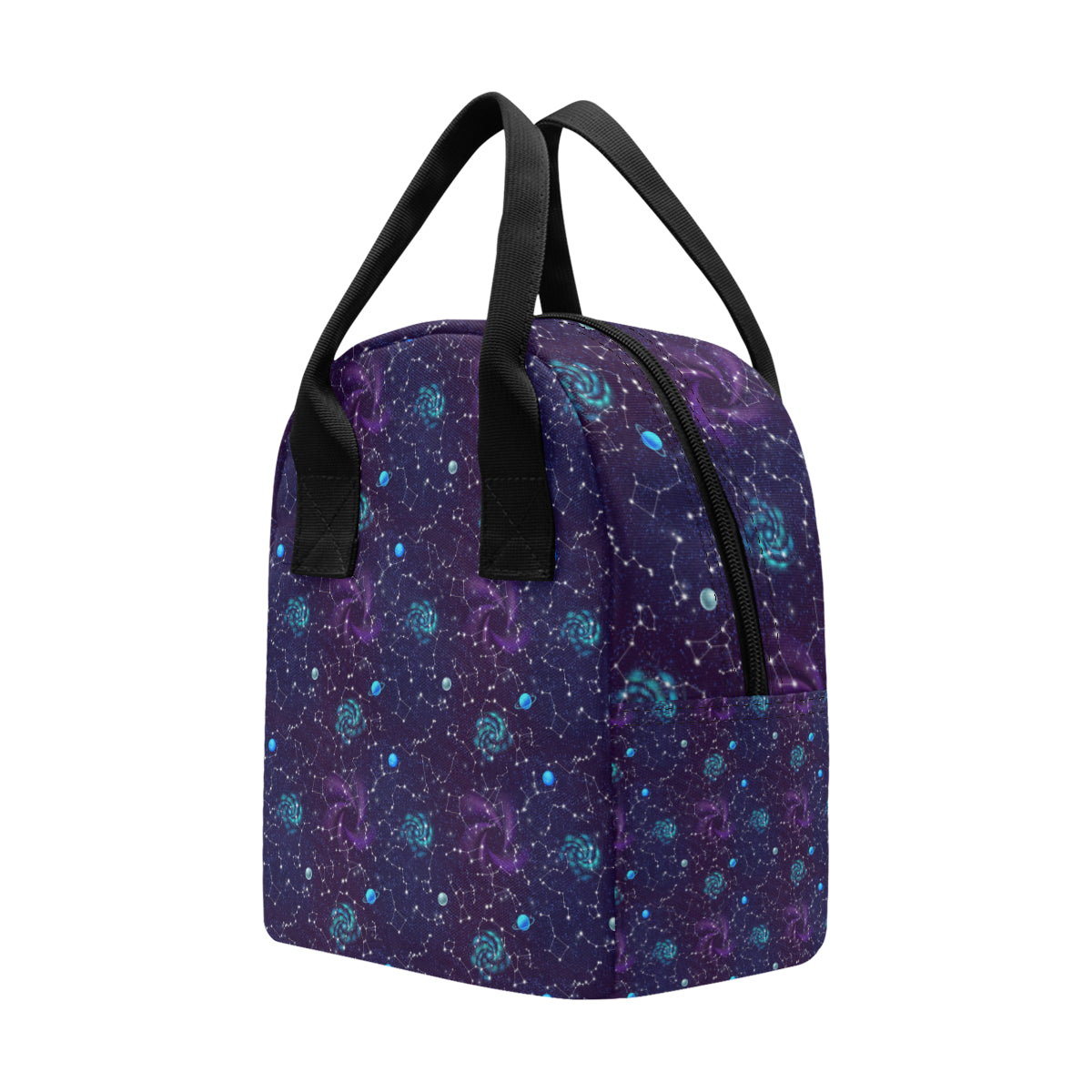 Zodiac Galaxy Design Print Insulated Lunch Bag