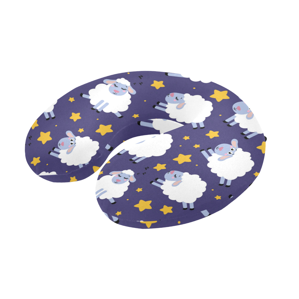 Sheep Pattern Print Design 03 U-Shaped Travel Neck Pillow