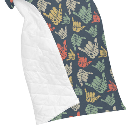 Surf Hand sign Premium Quilt