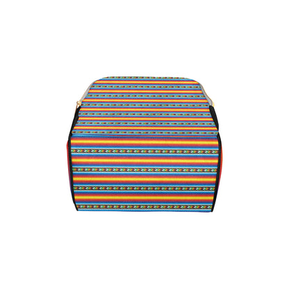 Mexican Blanket ZigZag Print Pattern Diaper Bag Backpack