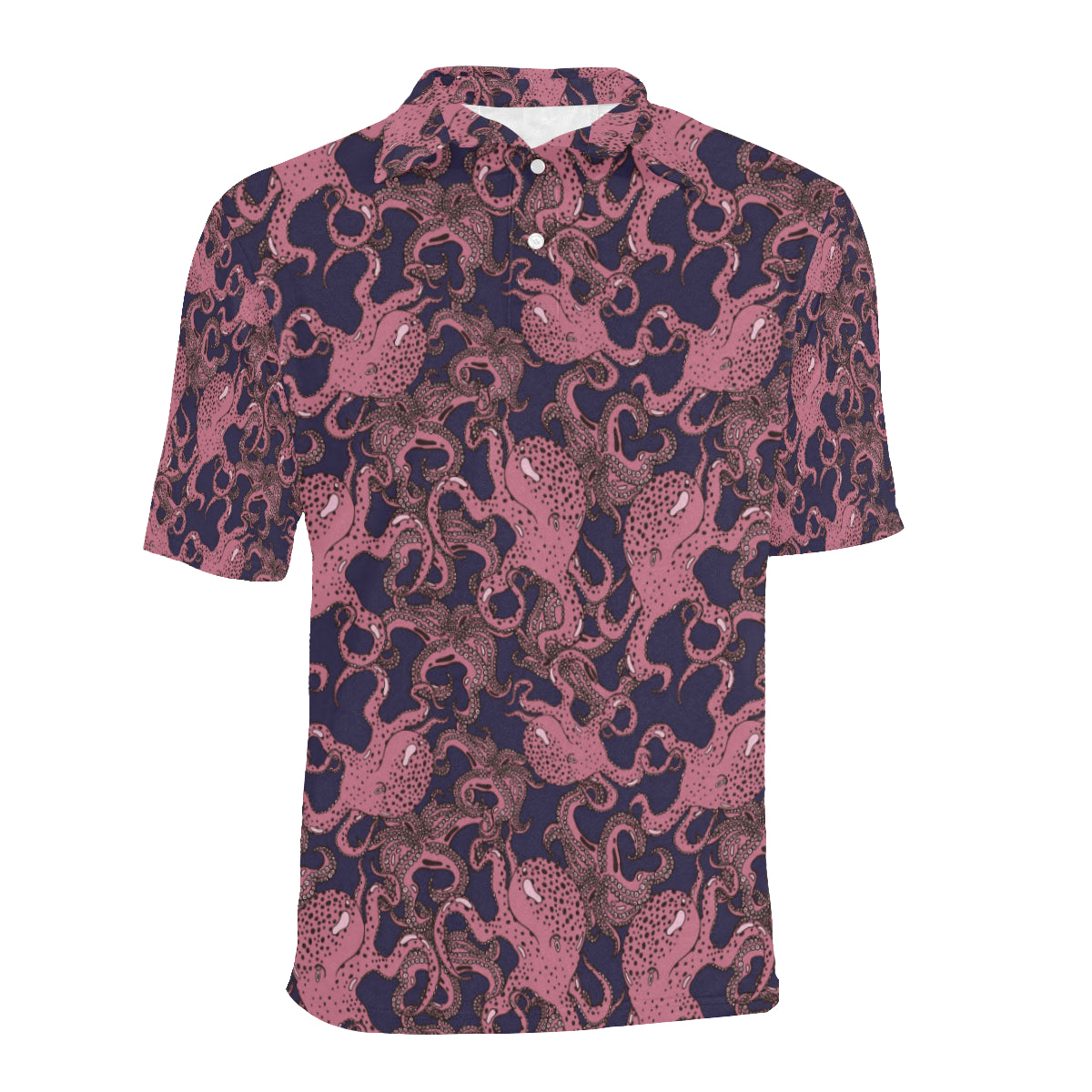 Octopus Pattern Print Design A03 Men Polo Shirt