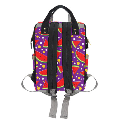 Watermelon Pattern Print Design WM010 Diaper Bag Backpack