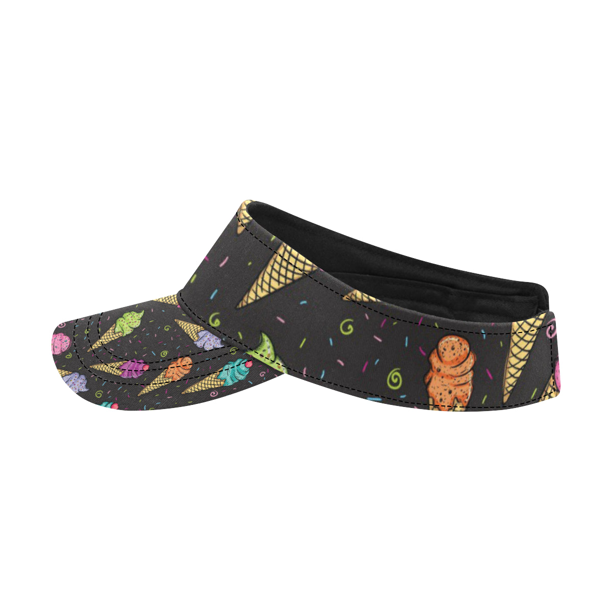 Ice Cream Pattern Print Design IC06 Unisex Sun Visor