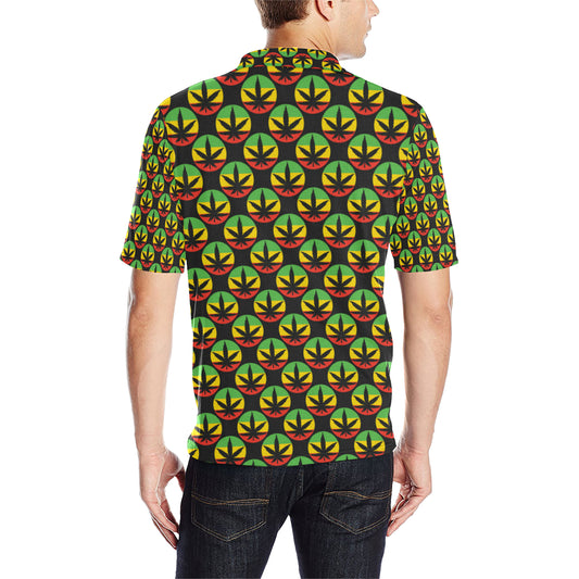 Rasta Reggae Color Design Men Polo Shirt