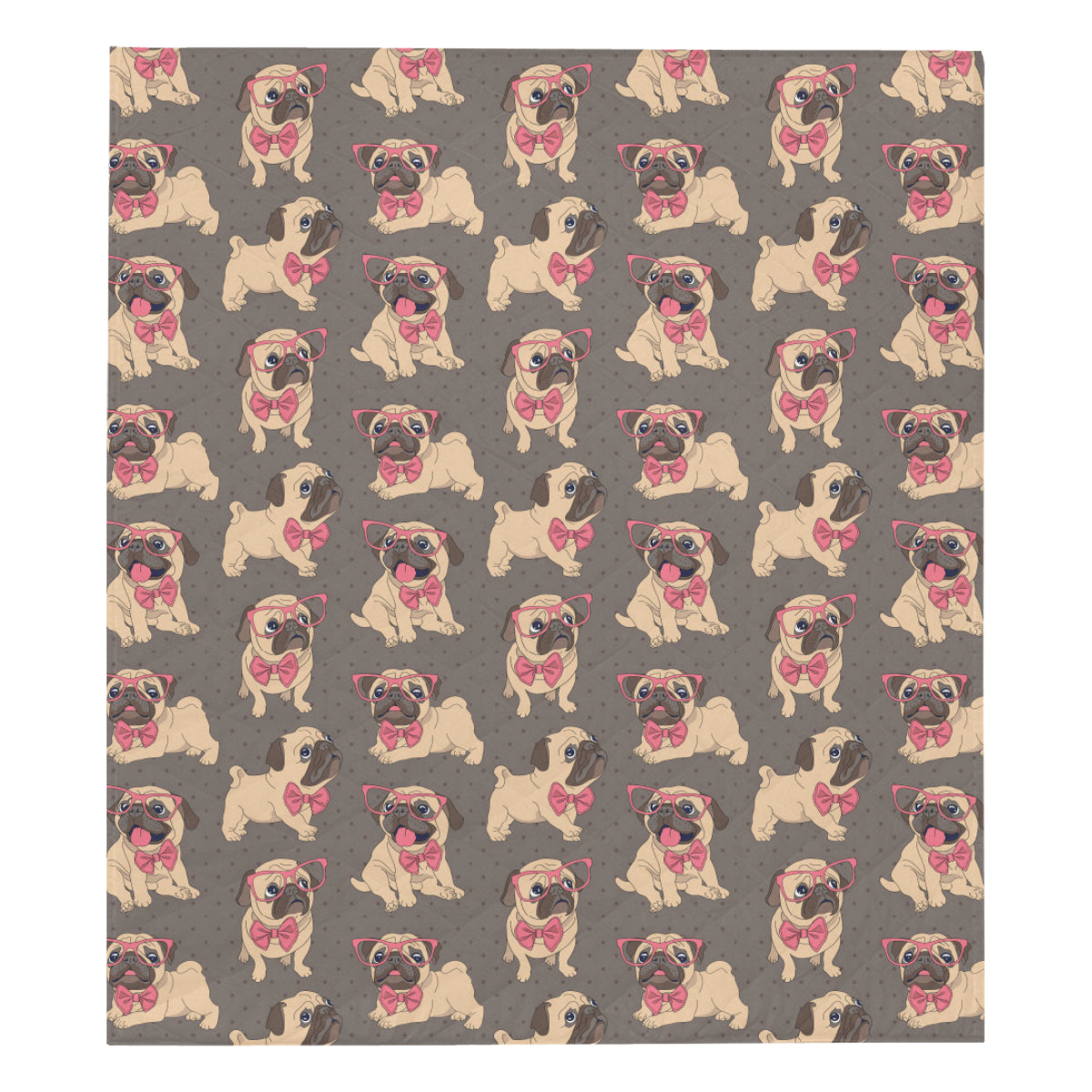Pug Pattern Print Design A05 Premium Quilt