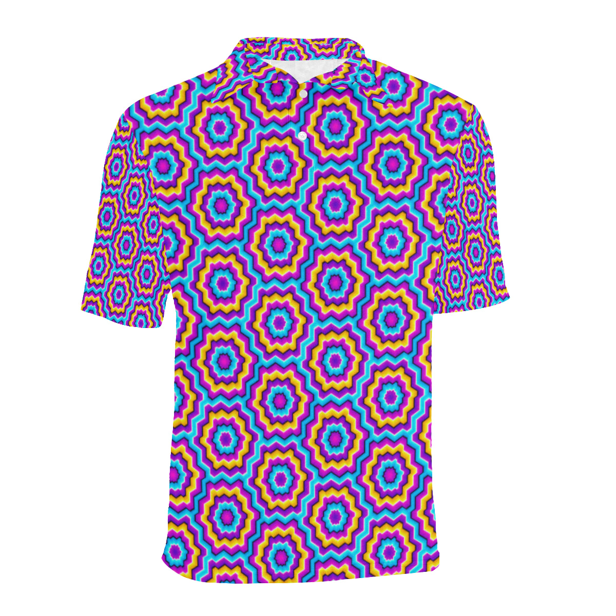 Optical illusion Techno Movement Men Polo Shirt