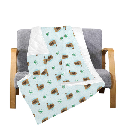 Platypus Pattern Print Design A04 Premium Quilt