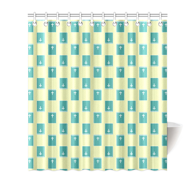 Bible Pattern Print Design 04 Shower Curtain