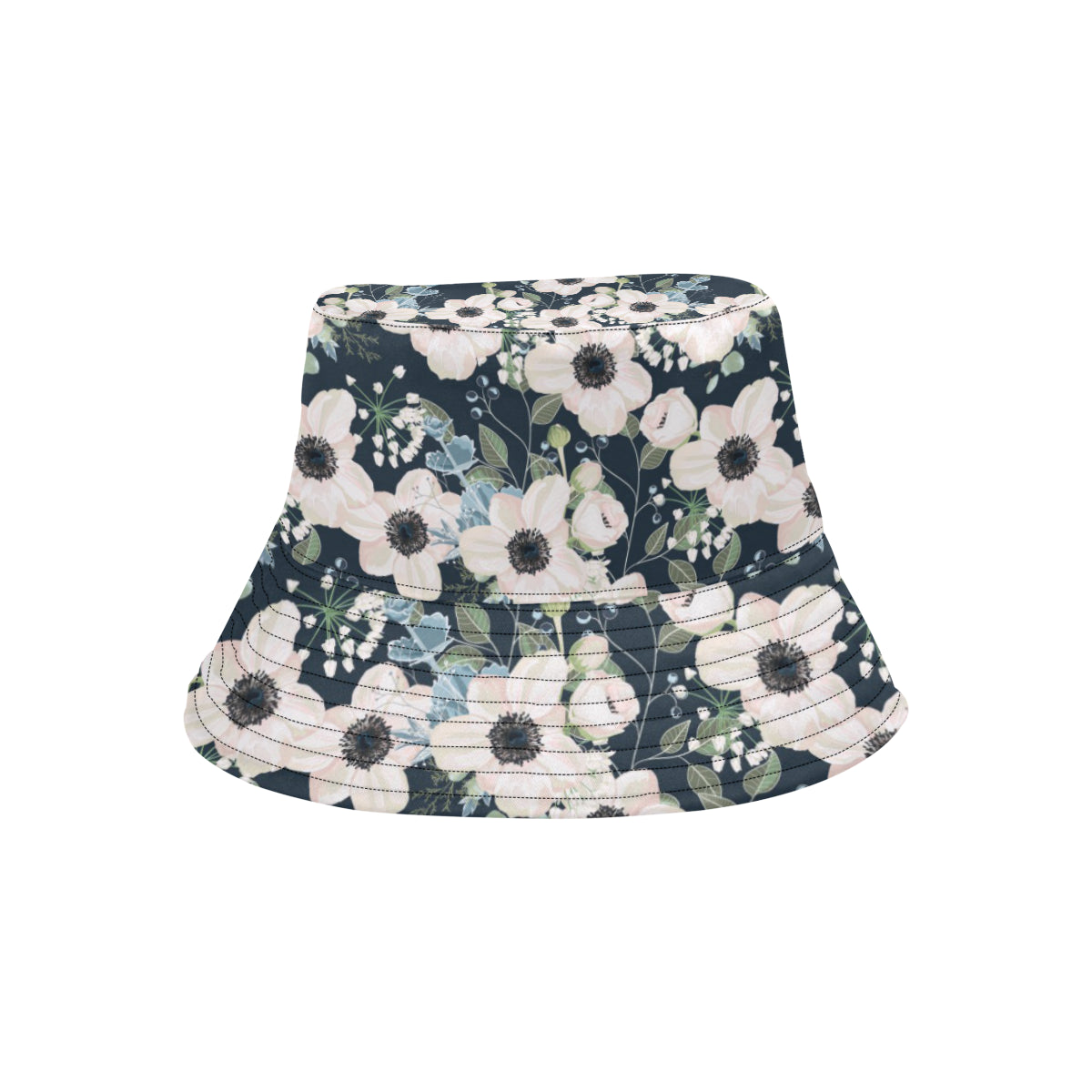 Anemone Pattern Print Design AM02 Unisex Bucket Hat