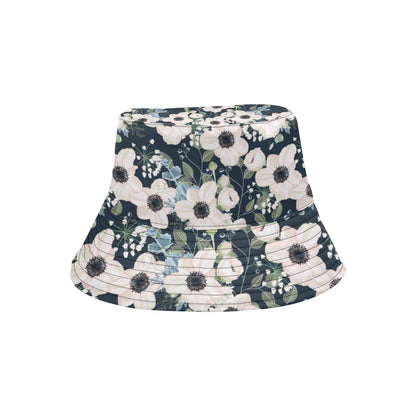 Anemone Pattern Print Design AM02 Unisex Bucket Hat