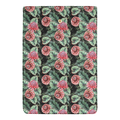 Dahlia Pattern Print Design DH06 Women's Trifold Wallet