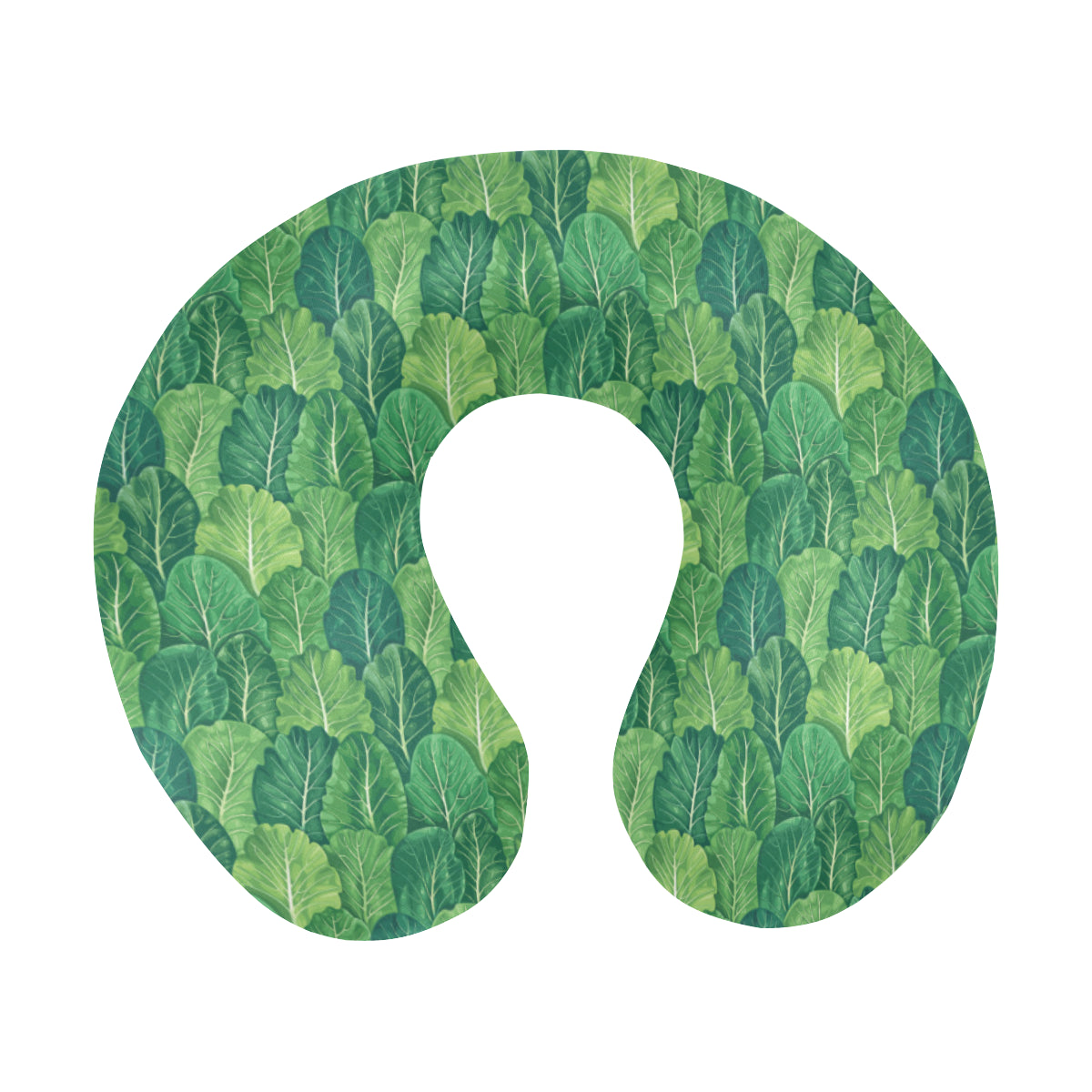 Cabbage Pattern Print Design 02 U-Shaped Travel Neck Pillow