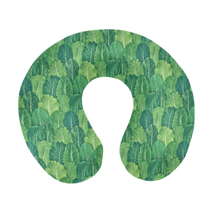 Cabbage Pattern Print Design 02 U-Shaped Travel Neck Pillow