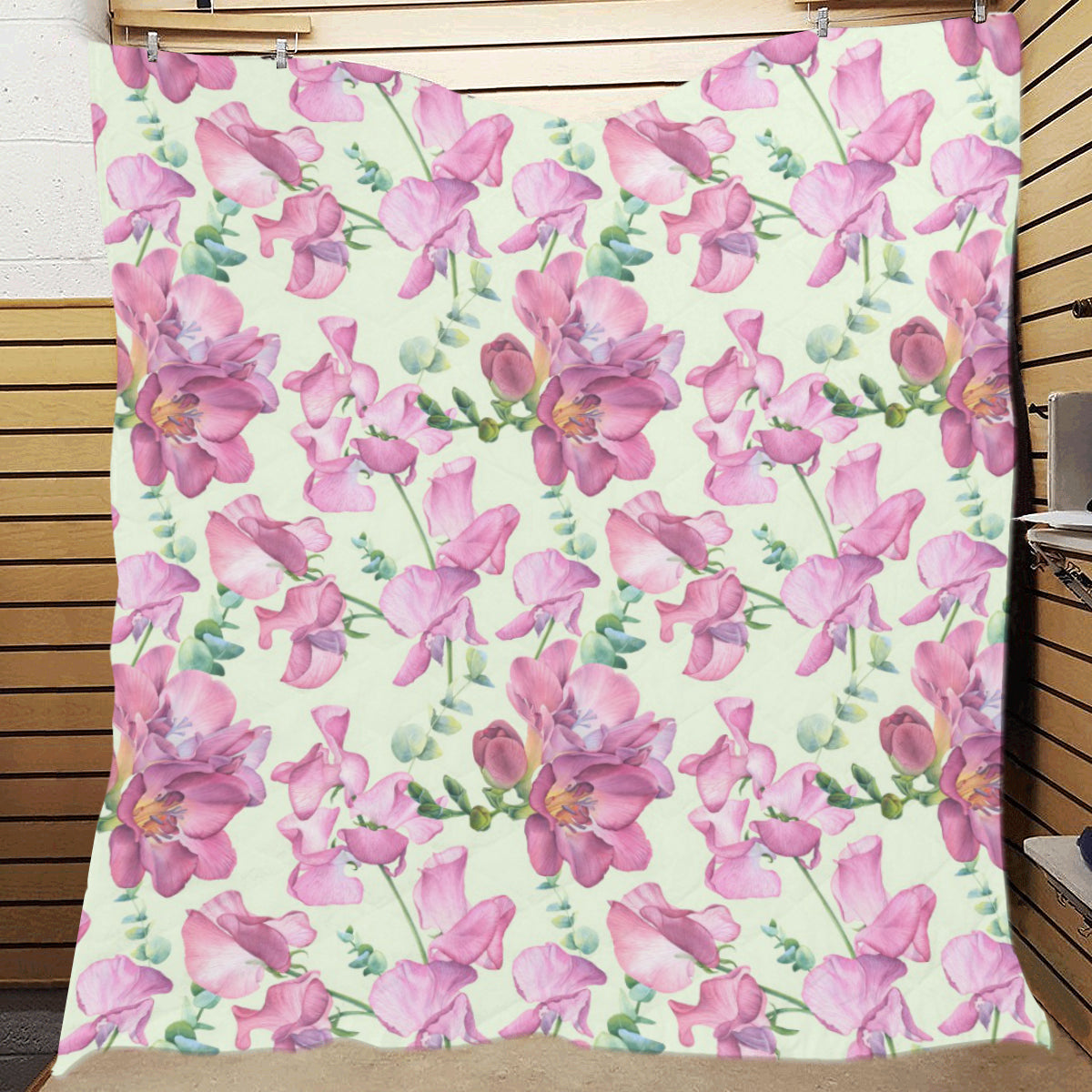 Peony Pattern Print Design PE011 Premium Quilt