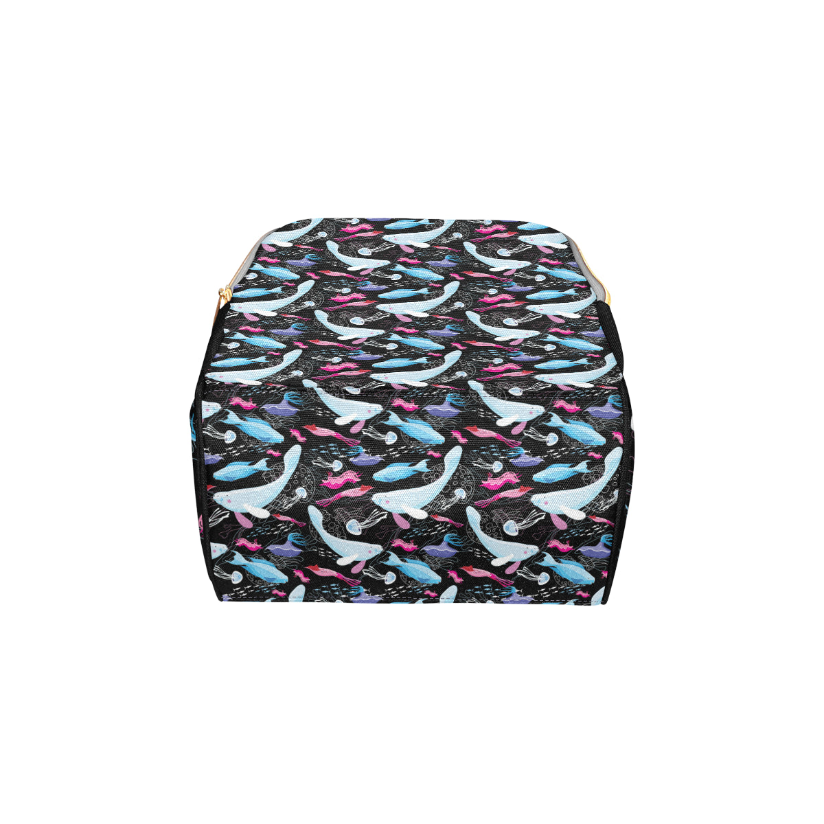 Manatee Pattern Print Design 02 Diaper Bag Backpack