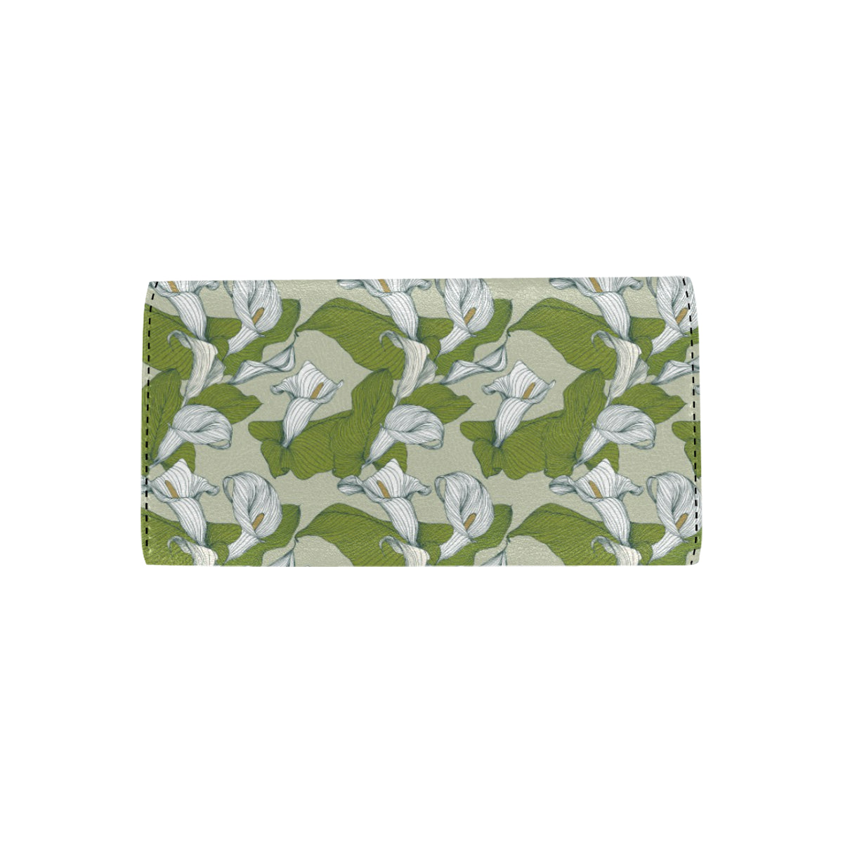 Lily Pattern Print Design LY08 Women's Trifold Wallet