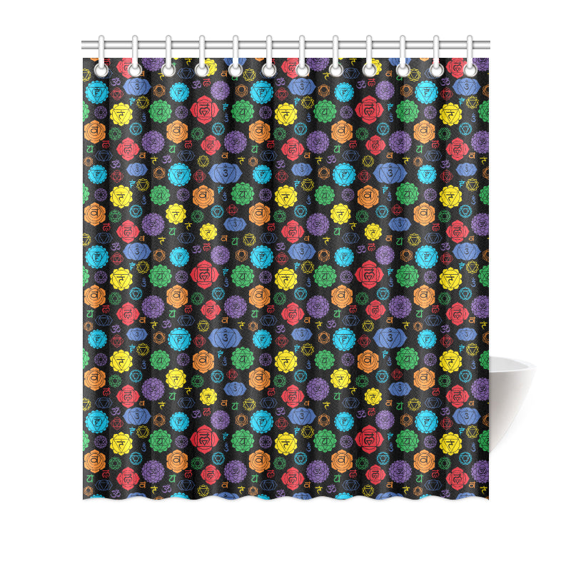 Chakra Pattern Print Design 01 Shower Curtain