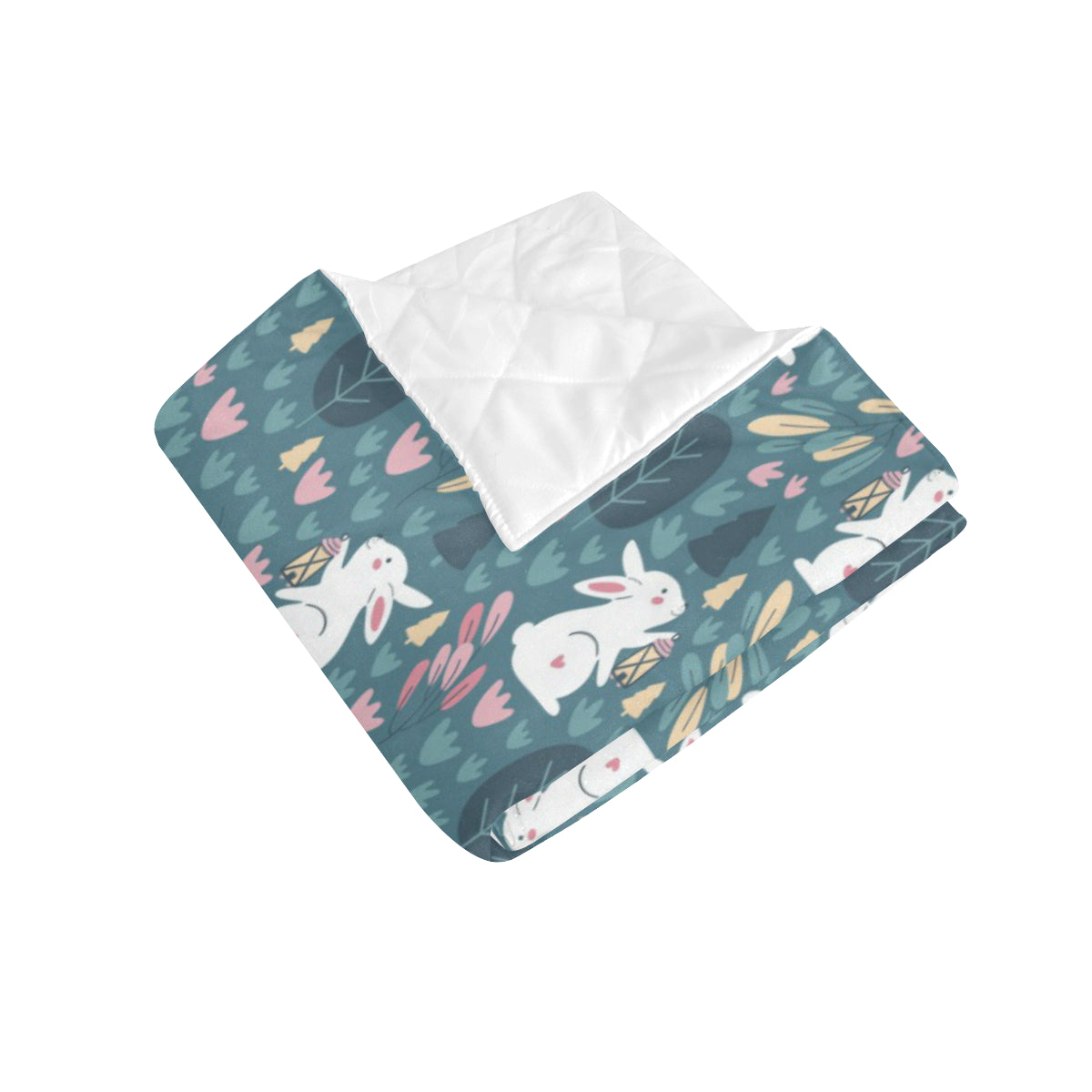 Rabbit Pattern Print Design RB013 Premium Quilt