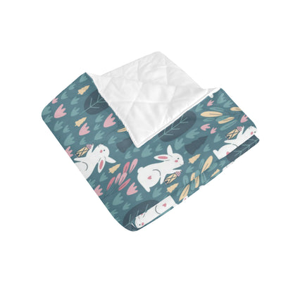 Rabbit Pattern Print Design RB013 Premium Quilt