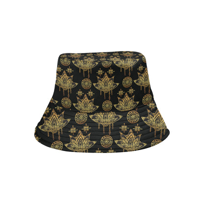 lotus Boho Pattern Print Design LO03 Unisex Bucket Hat