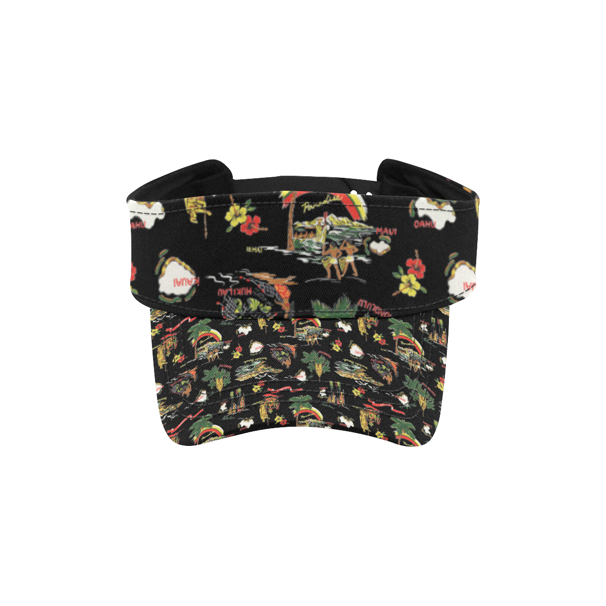 Hawaiian Island Themed Print Unisex Sun Visor
