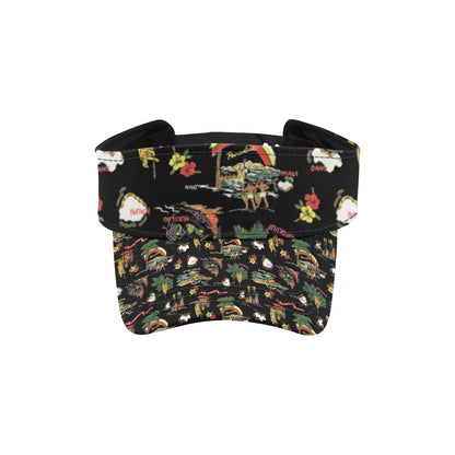 Hawaiian Island Themed Print Unisex Sun Visor