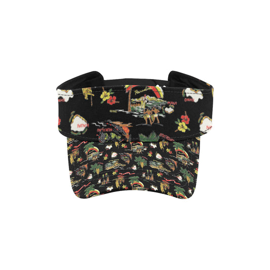 Hawaiian Island Themed Print Unisex Sun Visor