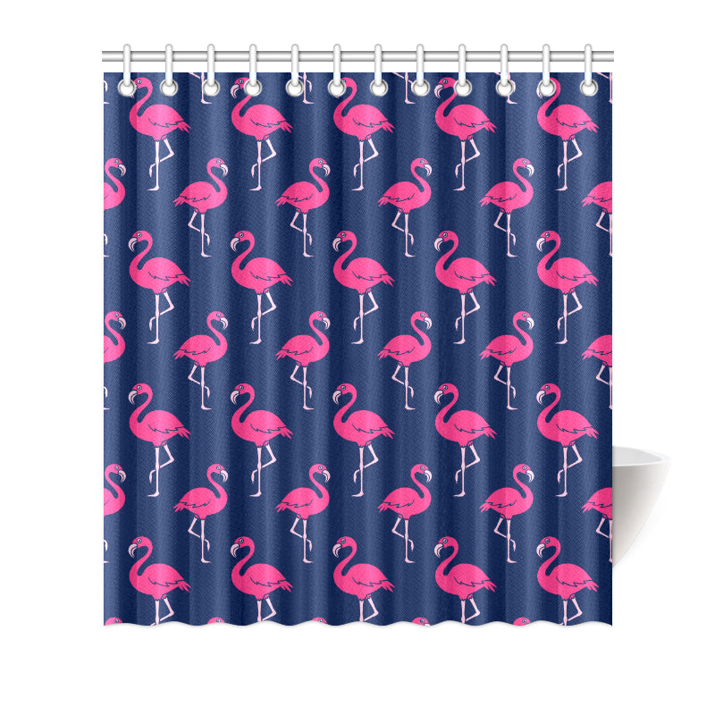 Pink Flamingo Pattern Shower Curtain