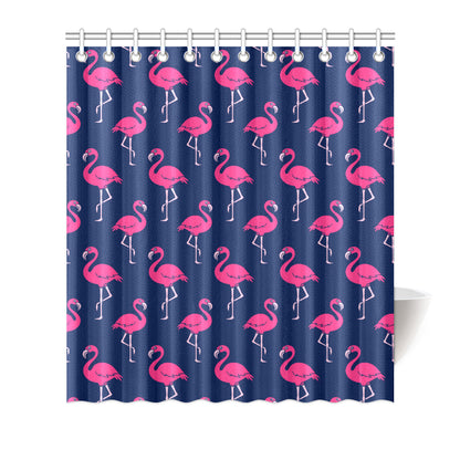 Pink Flamingo Pattern Shower Curtain